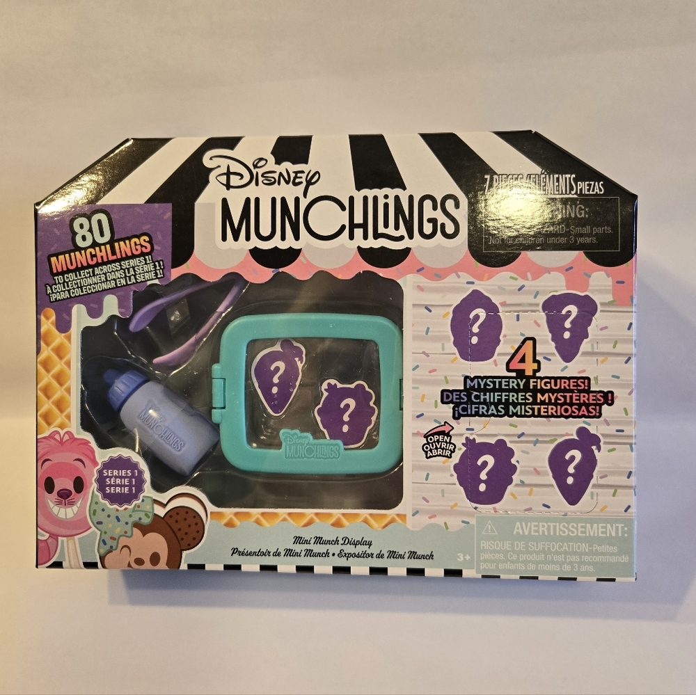 Disney Munchlings Mini Munch Display 7-pc Figure Set Color Change Season 1